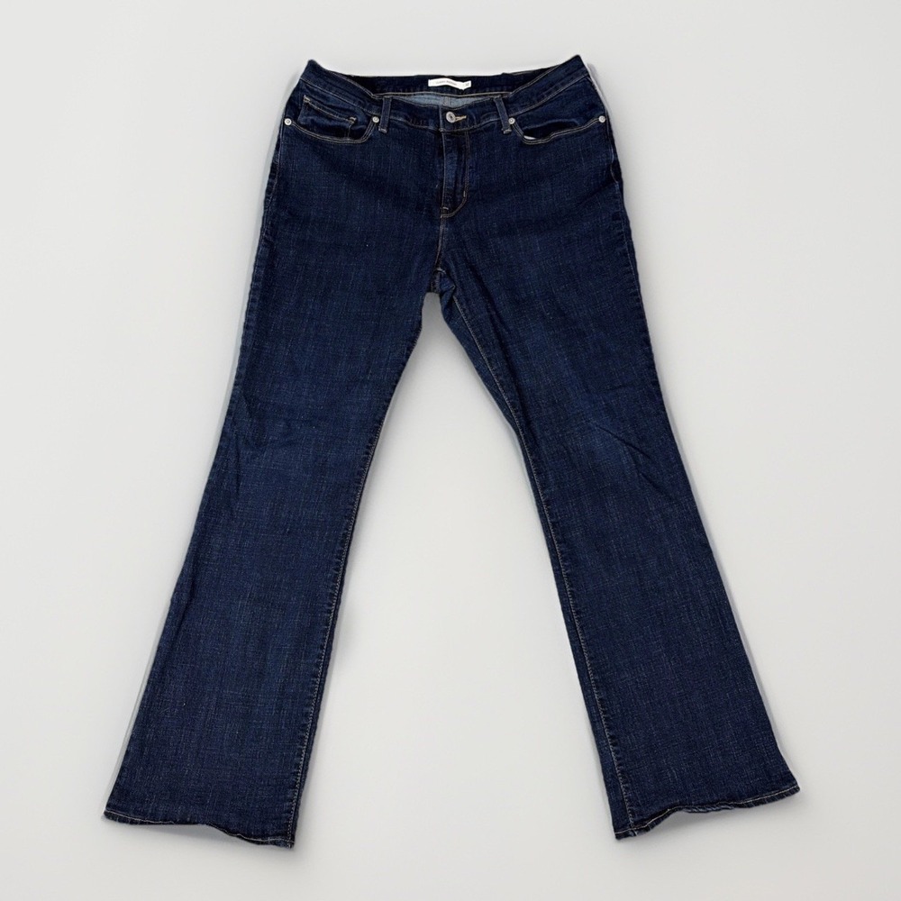 Levi's Classic‎ Bootcut Jeans Womens 14M W32 L32 Dark Indigo Stretch Denim